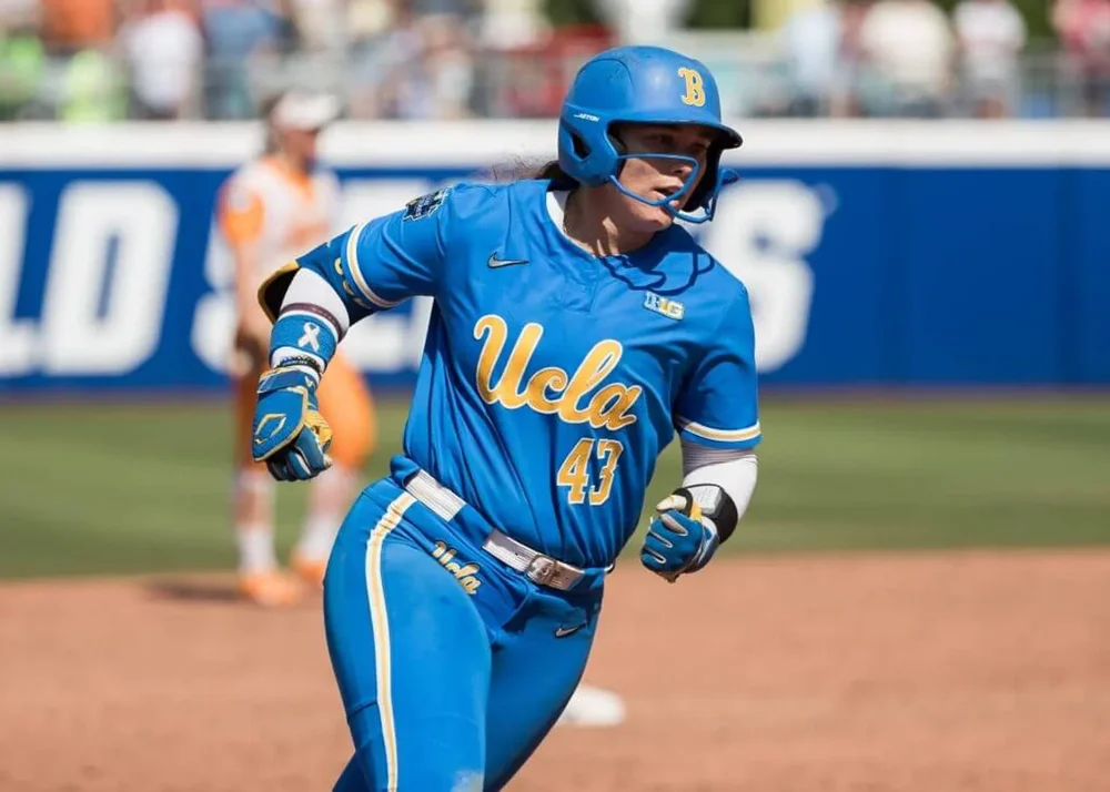 UCLA's Megan Grant rounds the bases.